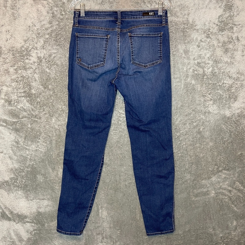 Kut from the Kloth Women Diana Fab Ab Skinny Jean 8 Mid Rise Stretch Dark Wash - Picture 2 of 11